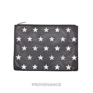 🔴 Saint Laurent Paris SLP Stars Zip Pochette Jour - Black